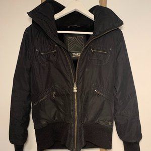 Aritzia TNA Fur Lined Maverick Bomber Jacket